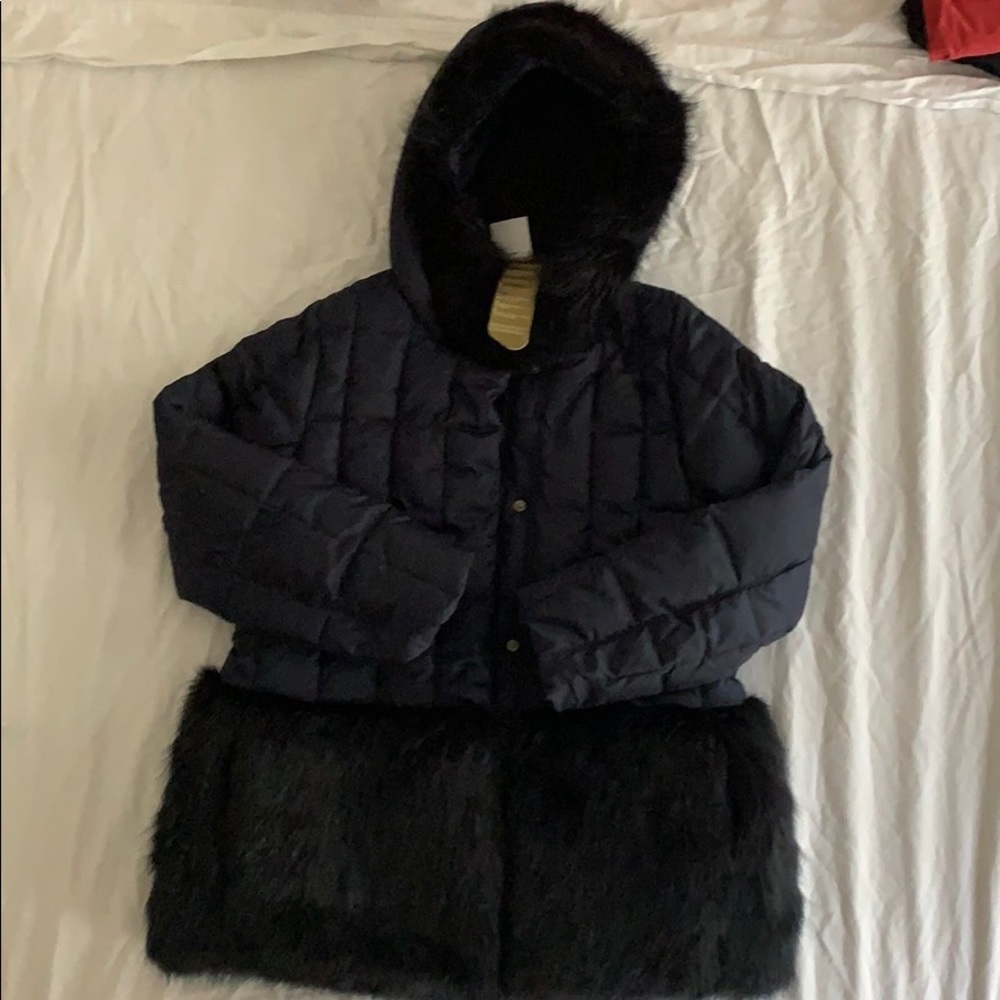 Primaloft® Insulated Puffer Jacket  Faux Fur Trim